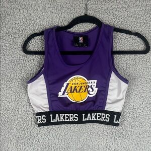 NBA Los Angeles Lakers Bra Crop Top Activewear Size L